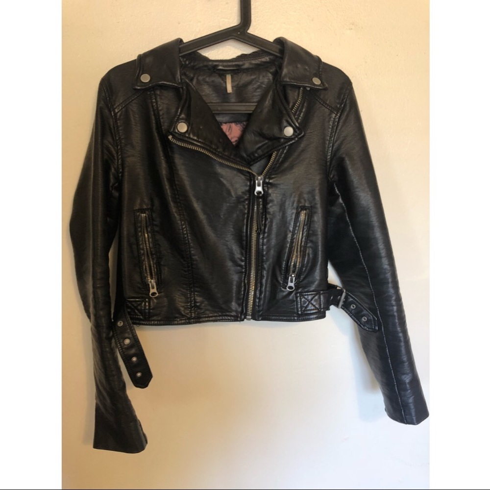 Free People Vegan Moto Jacket